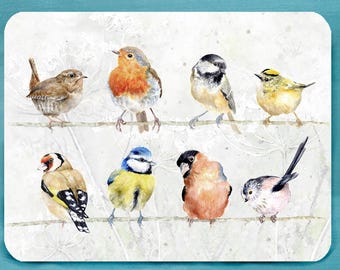 Garden Birds, Placemats only, featuring artwork by Jane Bannon