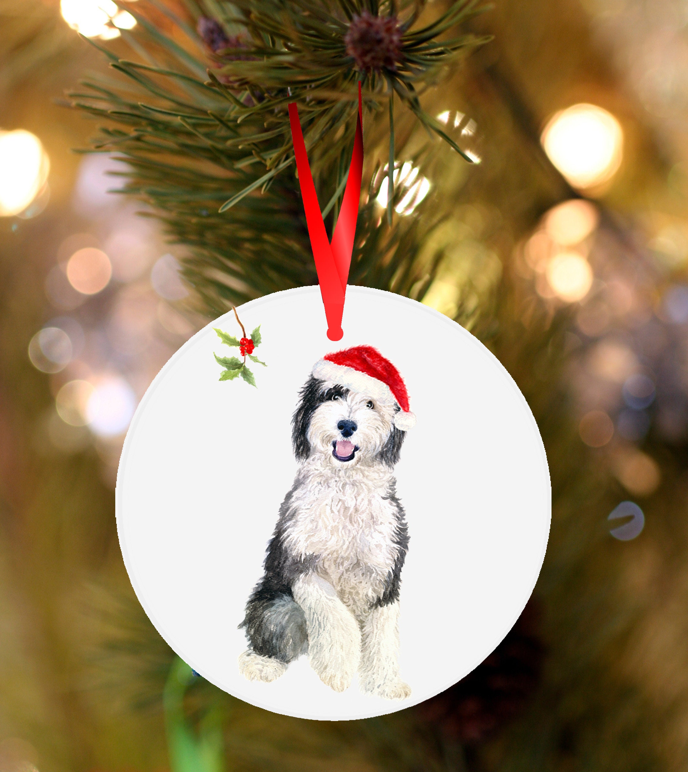 Sheepadoodle Ceramic Ornaments