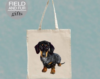 Bolsa de compras con diseño de perro salchicha