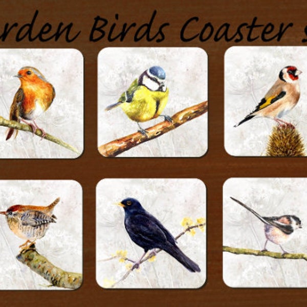 Garden Birds coaster set