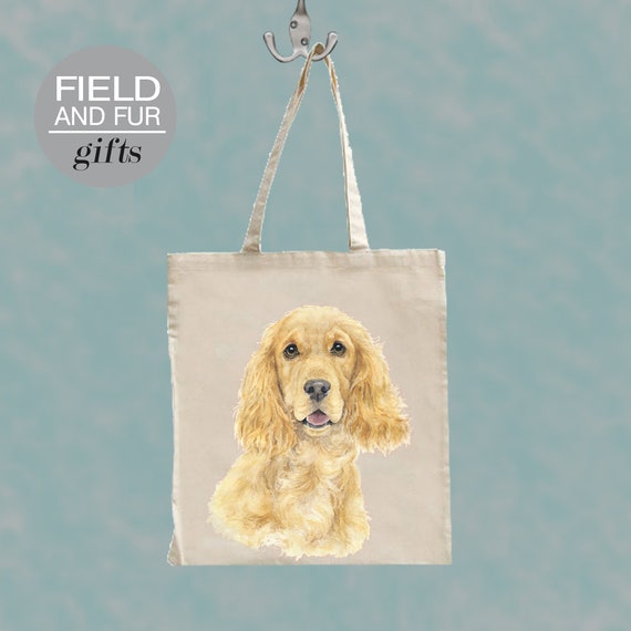 Borsa tote Cocker Spaniel: regalo per gli amanti dei cani in tela di Borsa tote Cocker Spaniel: regalo per gli amanti dei cani in tela di