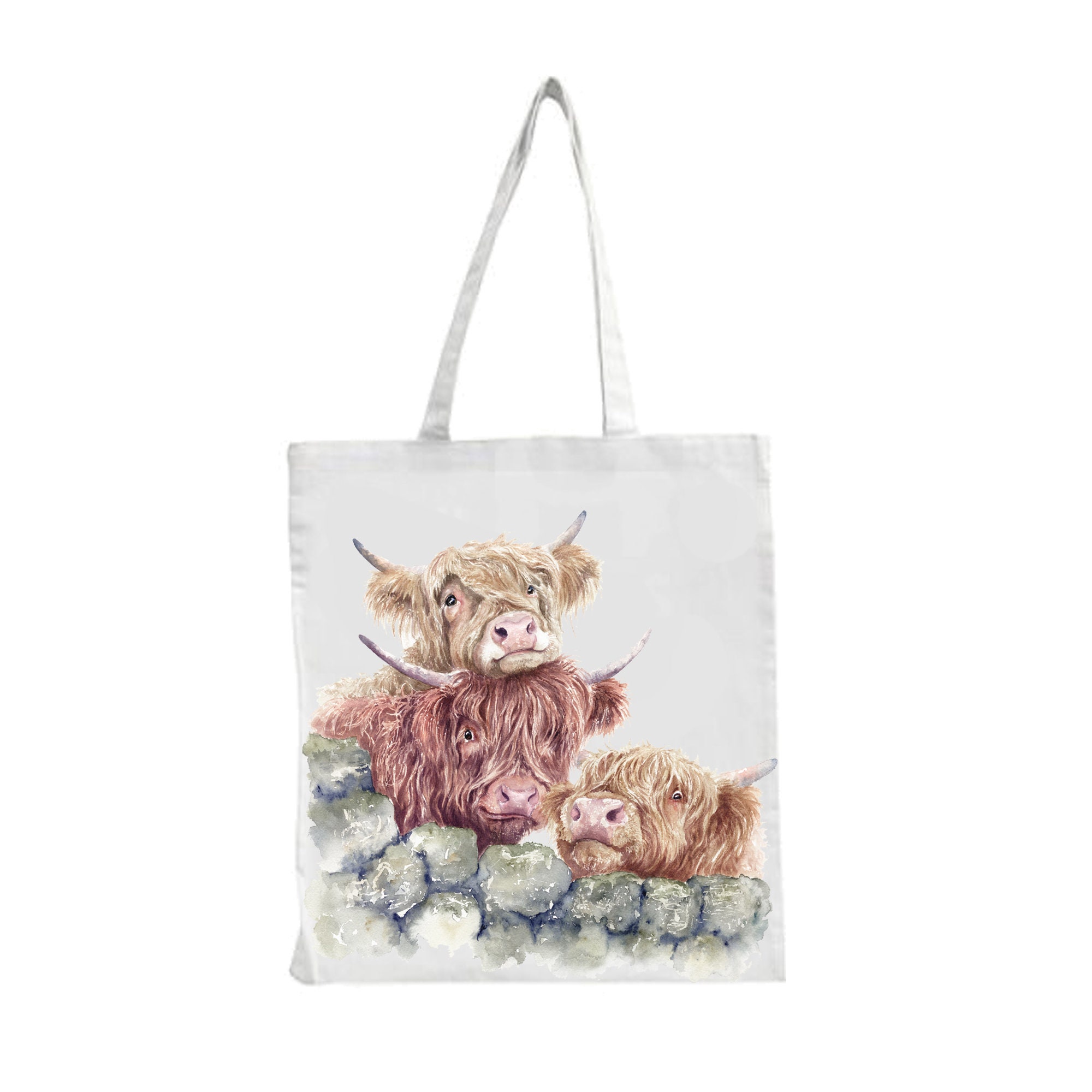 Highland Cows Tote Shopping Bag Etsy Ireland