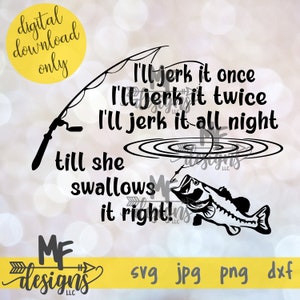 Ik zal het eens aftrekken grappig vissen visser volwassen humor digitale download clipart SVG