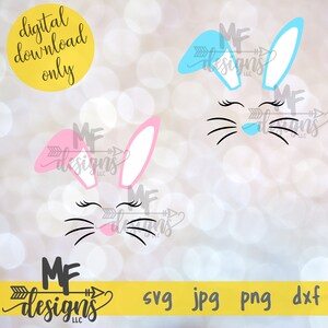 Bunny Face SVG for Kids / Girl Bunny Face Boy Bunny Face Digital Download / Rabbit Face / Farm Kids SVG File / Animal Face Instant Download