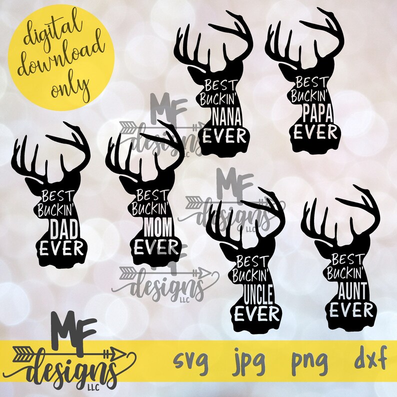 Download Best Buckin Bundle Svg File Digital Download For Dad Mom Uncle Aunt Nana Papa Commercial Use Svg Clip Art File Instant Download Clip Art Art Collectibles