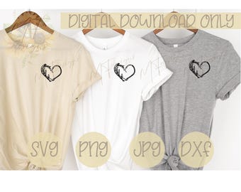 Antler & Fishing Hook Heart SVG | Rustic Love Design (Digital Download)