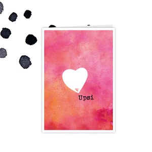 folding card "Upsi"
