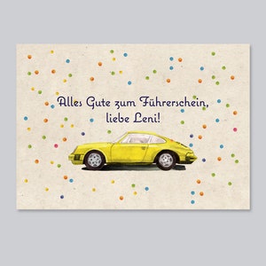 Geburtstagskarte Glückwunschkarte „Porsche“ personalisierbar