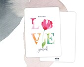 Grußkarte Postkarte „But first LOVE yourself“