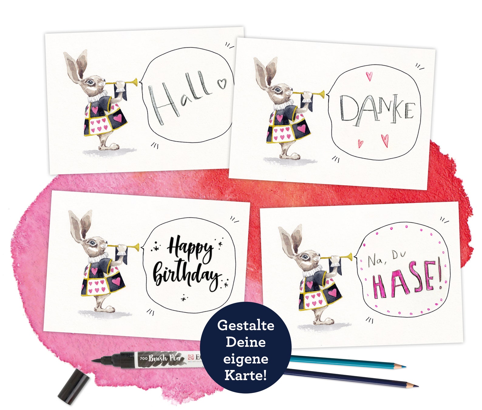 Diy one for all card in a set of 4 etsy