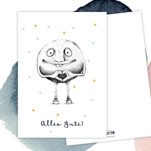 Glückwünschkarte „Alles Gute“ / Grußkarte / Geburtstagskarte