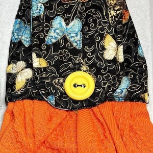 Hanging Fridge Towel, Cotton Button Closure