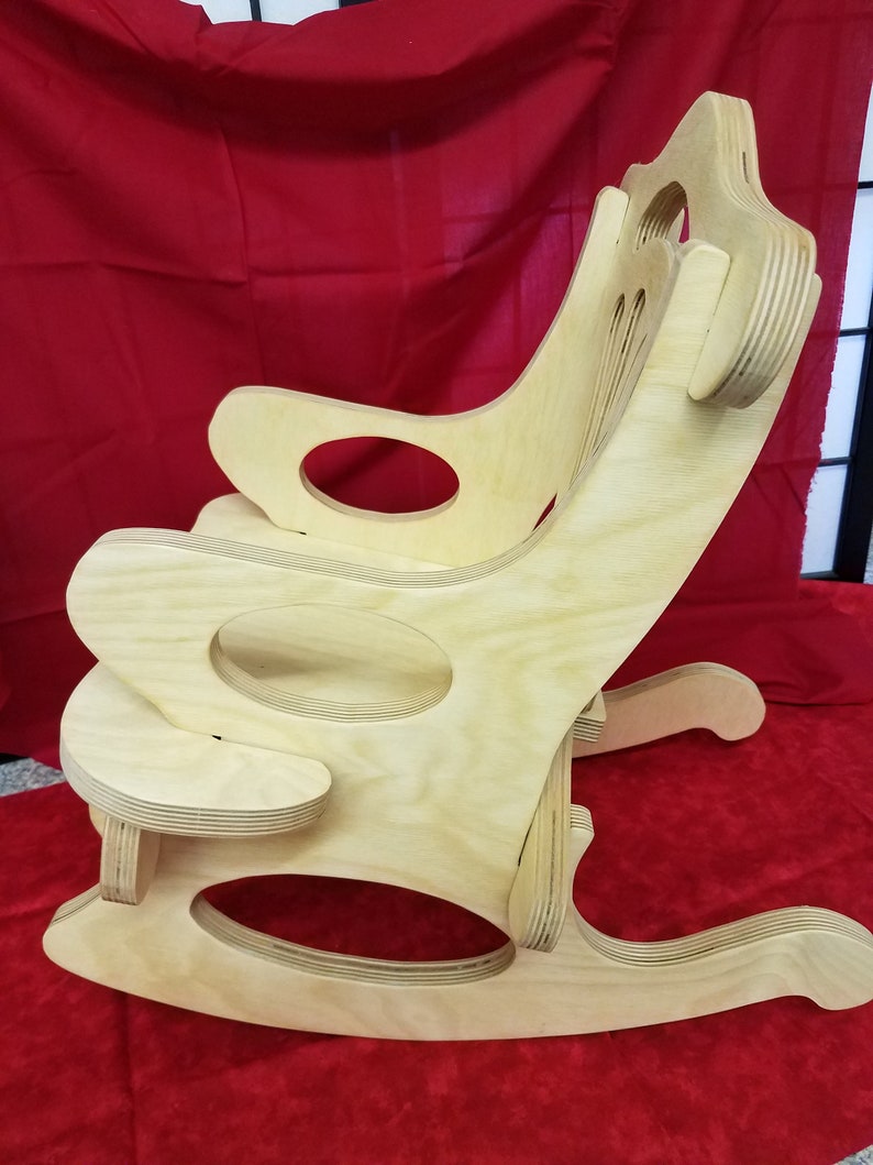 Wood Rocking Chair for Small Child Handcrafted Etsy