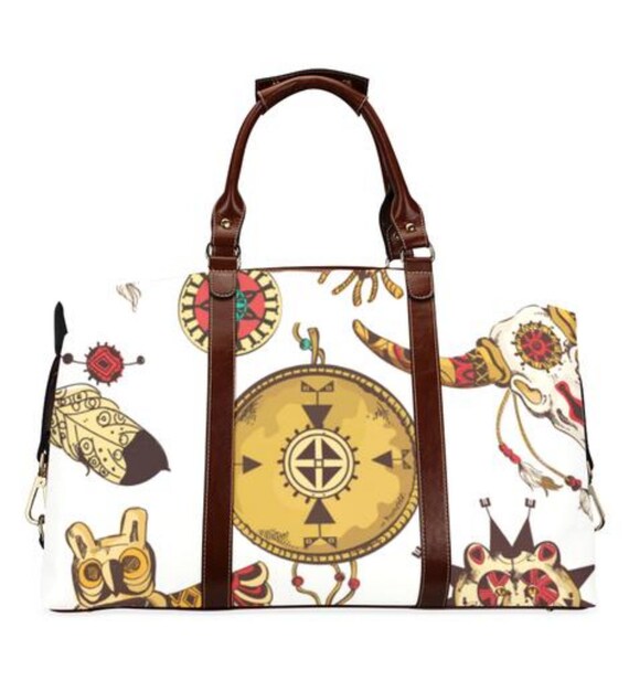 native american print luggage