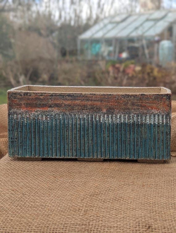 Stoneware Garden Troughs, weatherproof and available in several colours & designs.