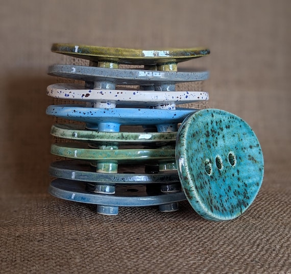 Ceramic Oval Soap Dish - Coastal Colours