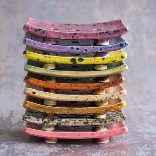 Colourful Rectangle Soap Dish Coastal Range Etsy
