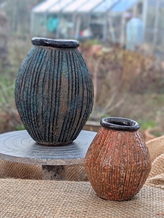 Vases for indoors and out.