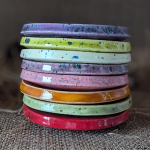 Circular Ceramic Soap Dish - Moorland Colours