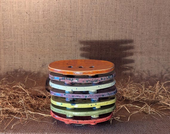 Colourful Oval Soap Dish -Moorland Colours