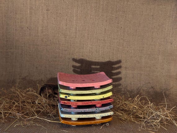 Rectangular Ceramic Soap Dish ~ Moorland Colours