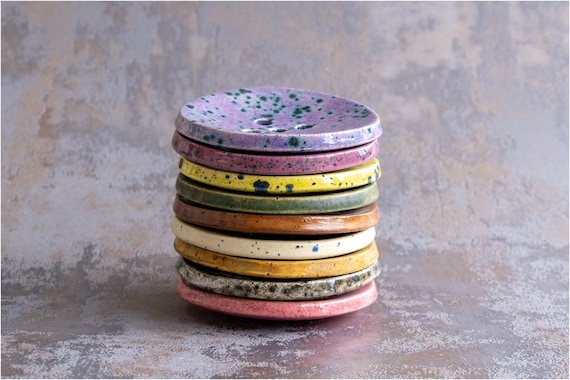 Circular Colourful Soap Dish - Moorland Range