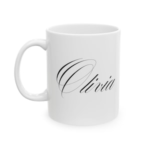 Personalized Ceramic Mug - Custom Name Coffee Cup, Unique Gift for Her, Birthday Gift, Home Office Decor, Customizable Teacup