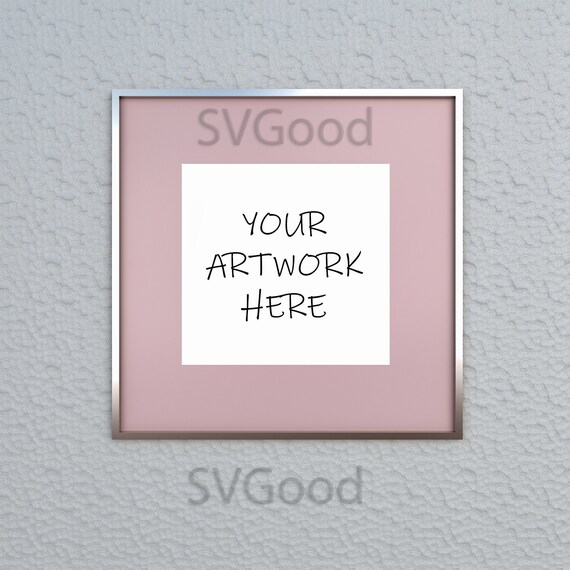 Square Frame Rose Gold Mockup Minimal Mockup Thin Wood Frame Etsy