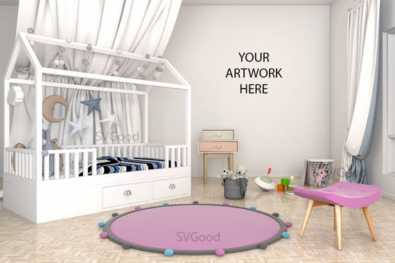 Kids Room Mockup Baby Room Mockup Empty Wall Mockup Etsy