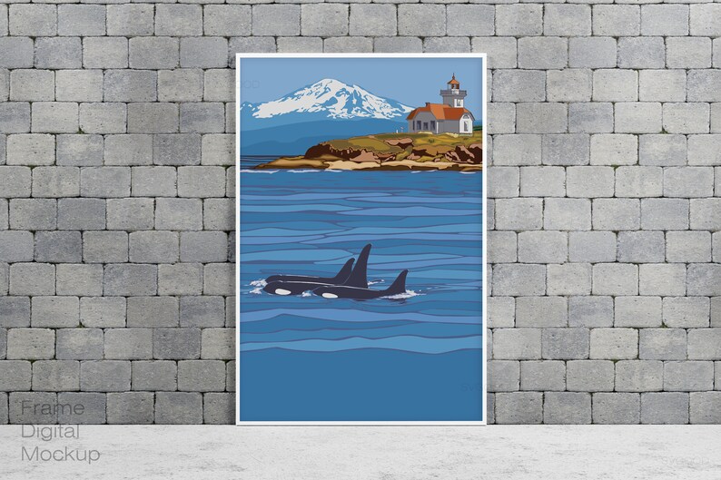 Brick Wall Frame Mockup Vertical White Poster Mockup Poster Mockup on Brick Background White Poster Frame Mock up
