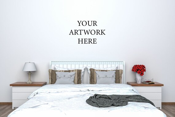 Bedroom Mock Up Wall Art Mockup Blank Wall Mockup Etsy