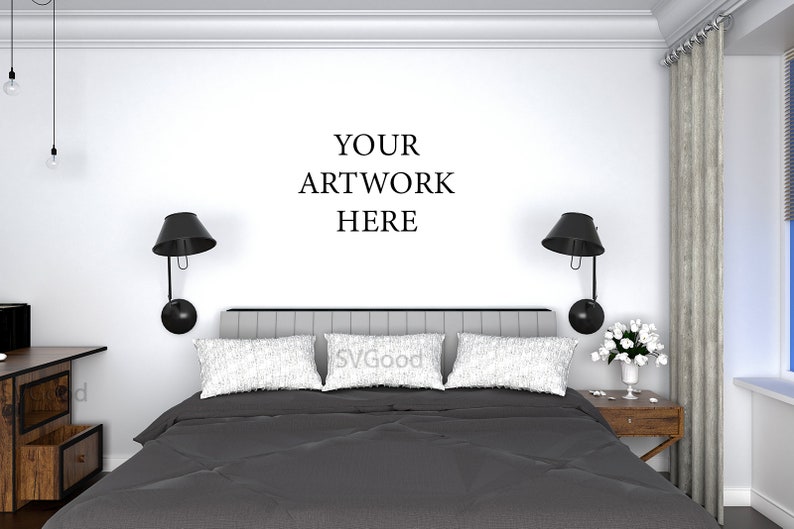Bedroom Mockup Interior Mock Up Room Mockup Stock Etsy