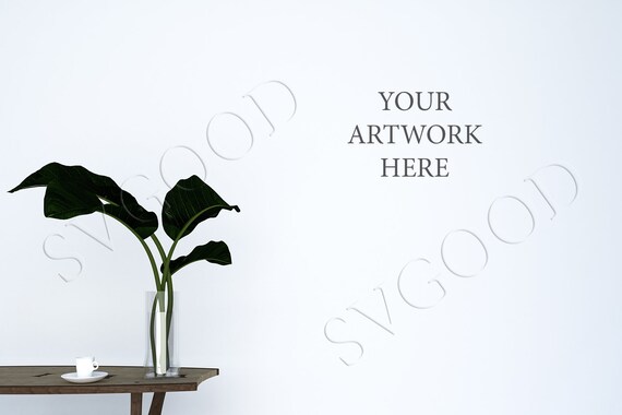 Empty Wall Mockup Frameless Living Room Mock Up Wall Etsy