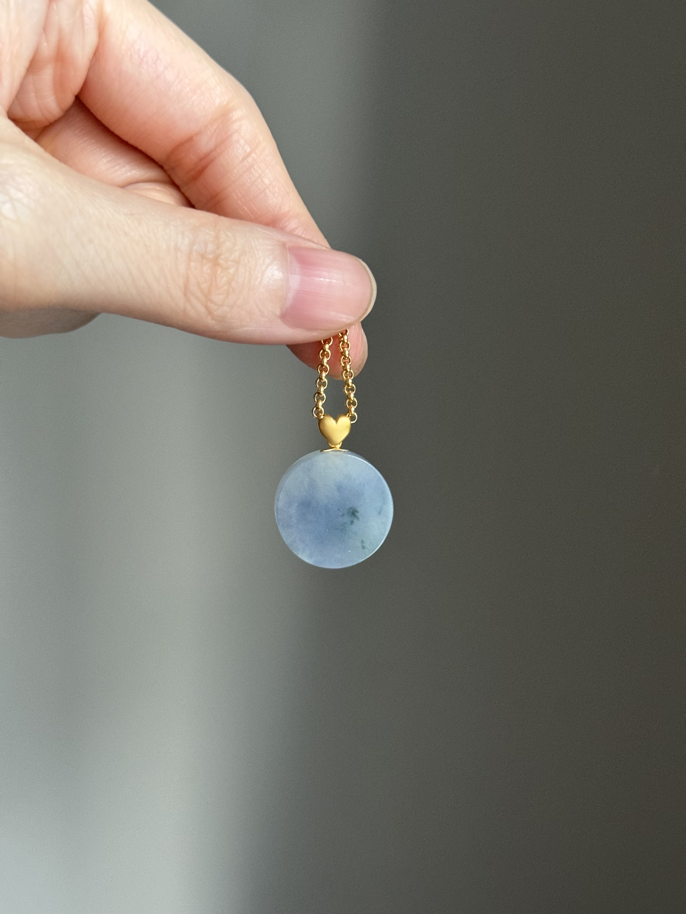 18k 翡翠 ジェダイト 紫 ラウンドペンダント - Etsy 日本
