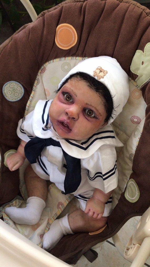 200 00 Full Price Bountiful Baby Elliot With Black Curly Hair Etsy