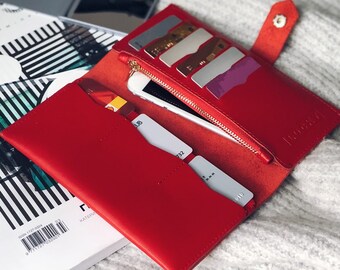 Woman Superhero Genuine Leather Small Framed Wallet Personalized