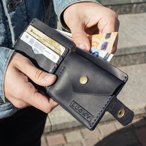 Personalisierte Brieftasche für Männer, Brieftasche mit Münze Geldbörse, Herren Brieftasche als Leder Geschenk, Leder Brieftasche wie Geschenk, Brieftasche mit Personalisierung