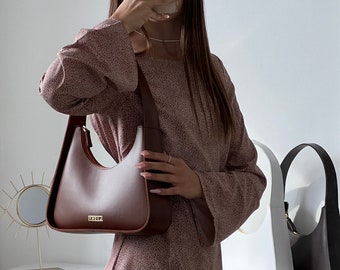 Leather Shoulder Bag, Leather Handbag for Womens, Shoulder Bag like Leather Gift, Messenger Bag for Womens, Handmade Tote Bag Aesthetic