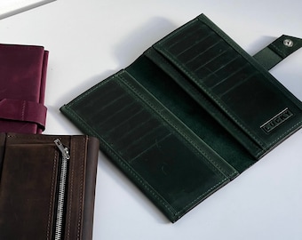 Cartera unisex Wellet de piel para mujer, personalizada con grabado láser, con monedero, regalo para mamá, fina.