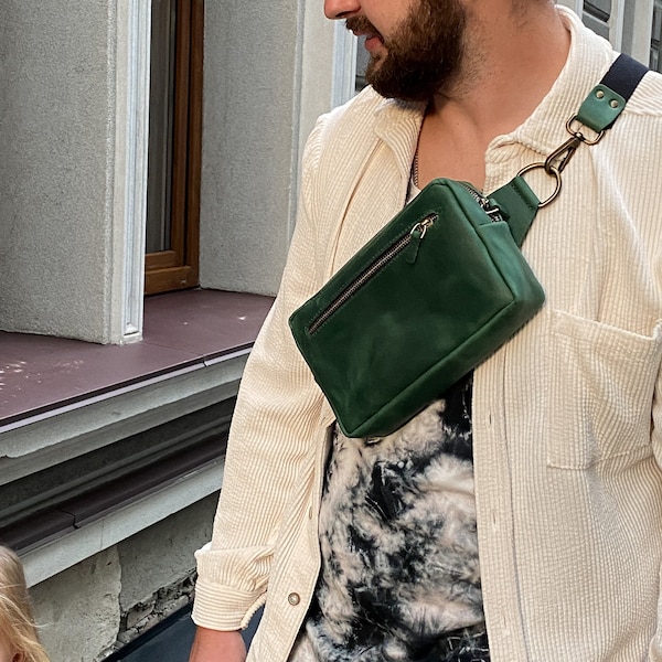 Umhängetasche für Männer, Umhängetasche für Herren, Hüfttasche für Herren, Herrentasche, kleine Tasche für Herren, Geschenk für Herren, Großhandelsbestellung akzeptabel, Geschenk zum Vatertag für Herren