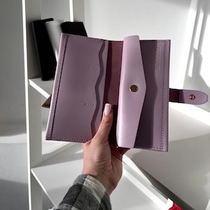 Personalized Wallet, Minimalst Leather Wallet with Coin Purse, Leather Purse, Custom Womens Wallet, Engraved Leather Wallet with Card Holder