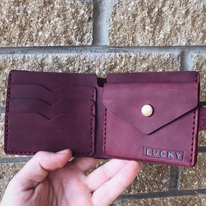 Small Womens Wallet,Personalised Wallet Women,Small Leather Wallet,Leather Wallet Women Marsala,Womens Wallet,Womens Gift,Mother's Day Gift