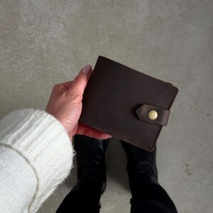 Small Wallet for Women, Personalized Leather Wallet, Leather Wallet with Coin Purse, Mini Wallet, Handmade Womens Wallet with Card Pocket image 15