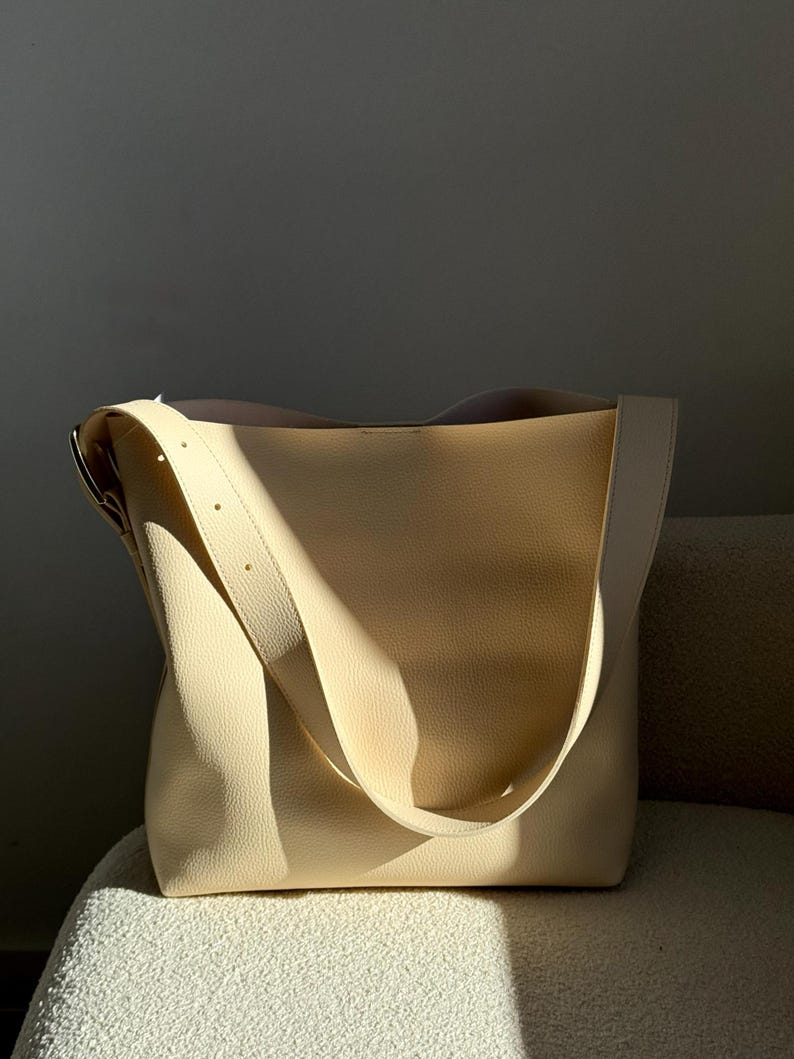 Shoulder Bag, Eco Leather Hobo Bags for Women, Vegan Leather Shoulder Bag, Women Shopper Bag, Leather Hobo Bag, Women's Gift Shoulder Bag image 12
