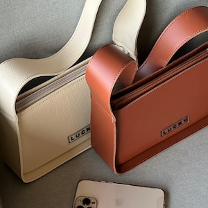Vegan Leder Messenger Tasche, Umhängetasche Damen, Eco-Leder Schultertasche, kleine Tragetasche für Damen, Leder Tragetasche Ästhetik