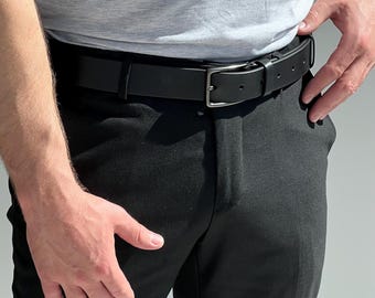 Full Grain Leather Belt for Men, Brown Leather Belt as a Gift for Him, Handmade Unique Belt as a Gift for Boyfriend, Father's Day Gift