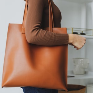 Tote Bag Women,Eco Leather Tote Bag,Eco Leather Shopper Bag,Big Shopper Bag Women,Women's Bag,Faux Leather Bag For Woman,Mother's Day Gift imagem 3