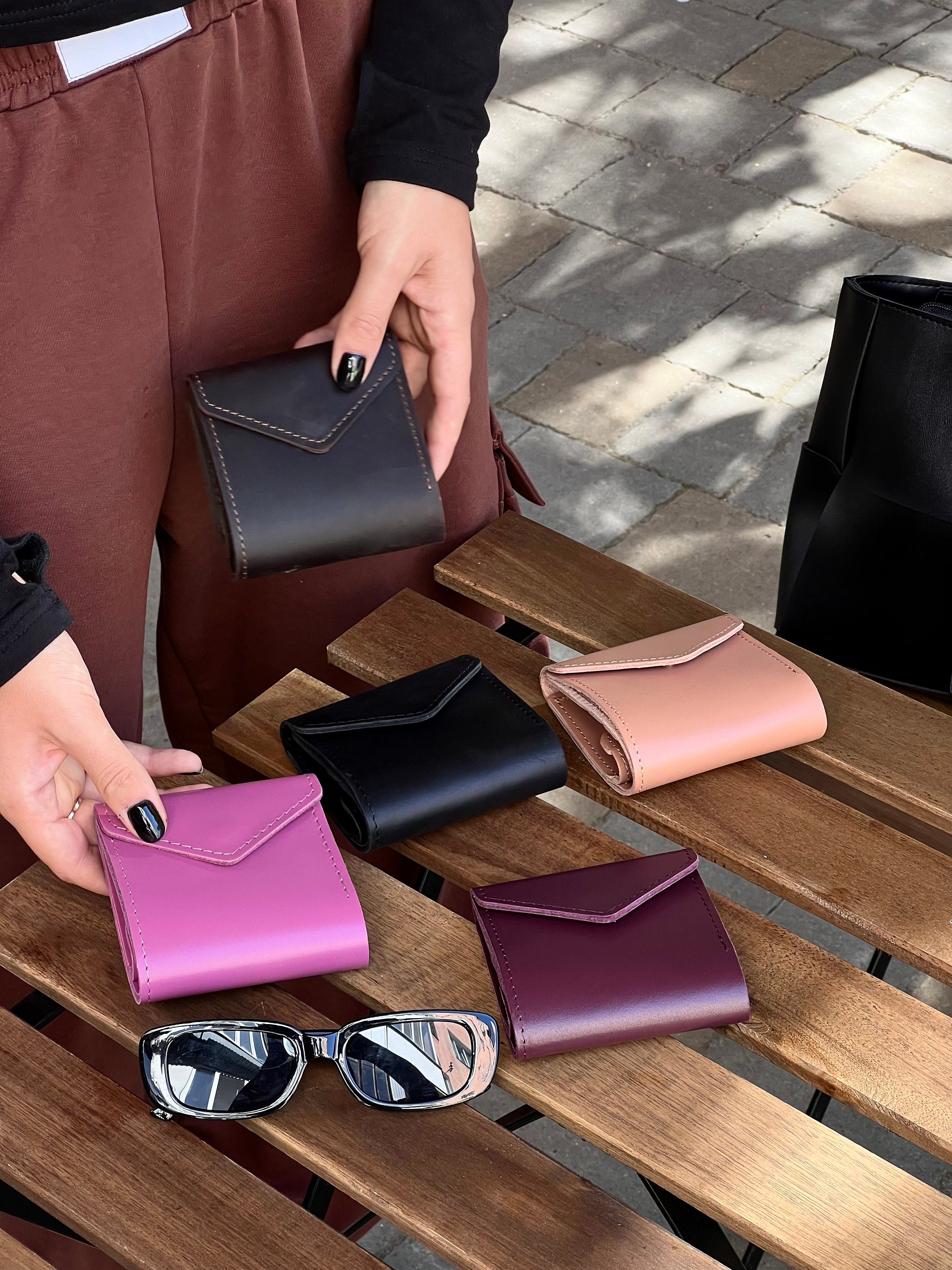 Mini Genuine Leather Women's Zipper Wallet Coin Purse New Designer Lipstick  Bag