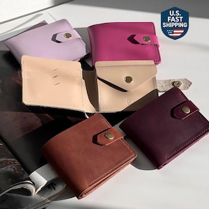 Small Leather Wallet for Women, Mini Wallet Women, Pocket Leather Wallet, Personalized Wallet for Woman, Leather Wallet Women's, Small Purse