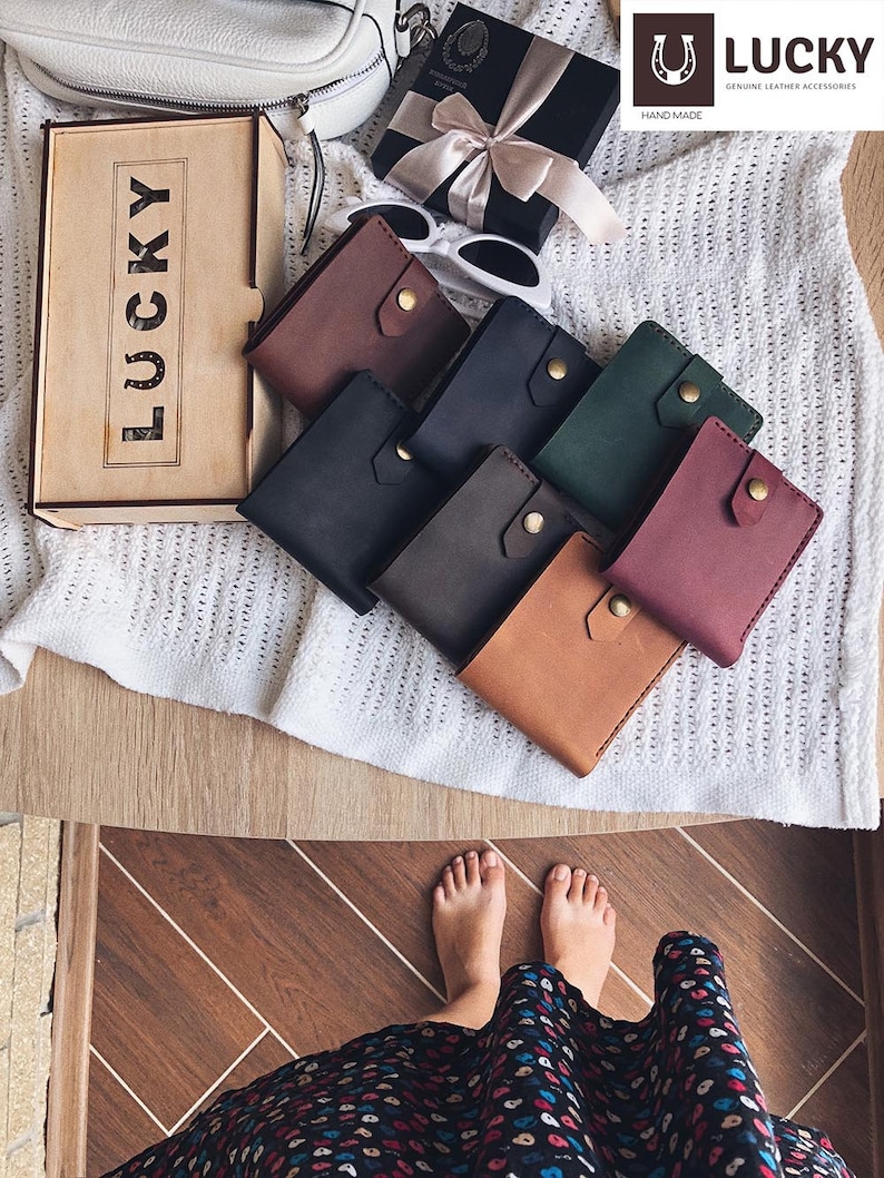 Mini Leather Walletpersonalised Leather Walletsmall Wallet Etsy